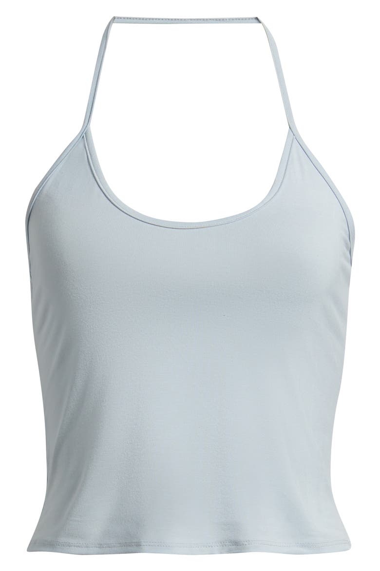 Mollie Halter Neck Knit Minidress, Alternate, color, BABY BLUE