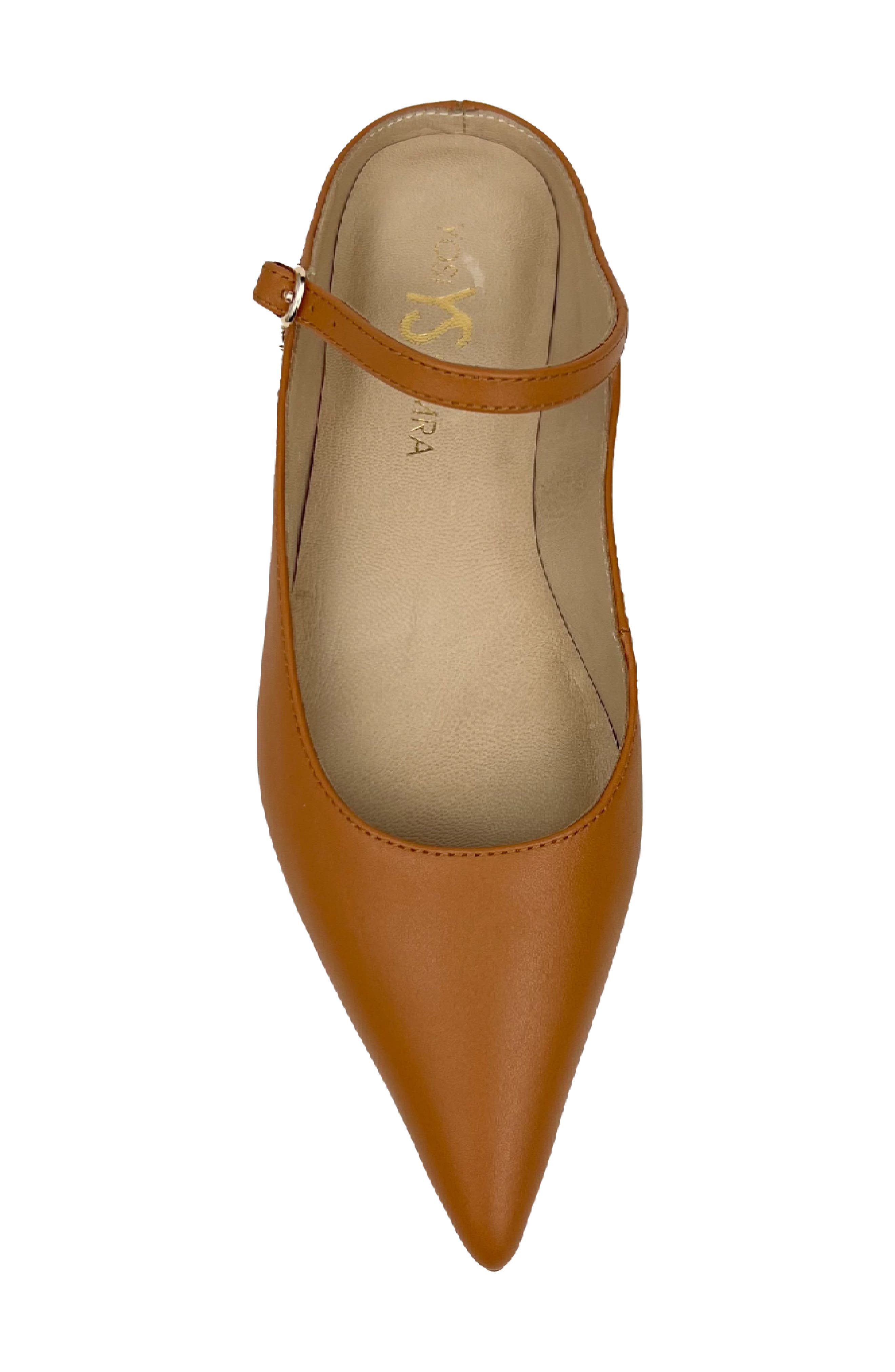 Yosi Samra Vida Pointed Toe Mule, Alternate, color, Whiskey