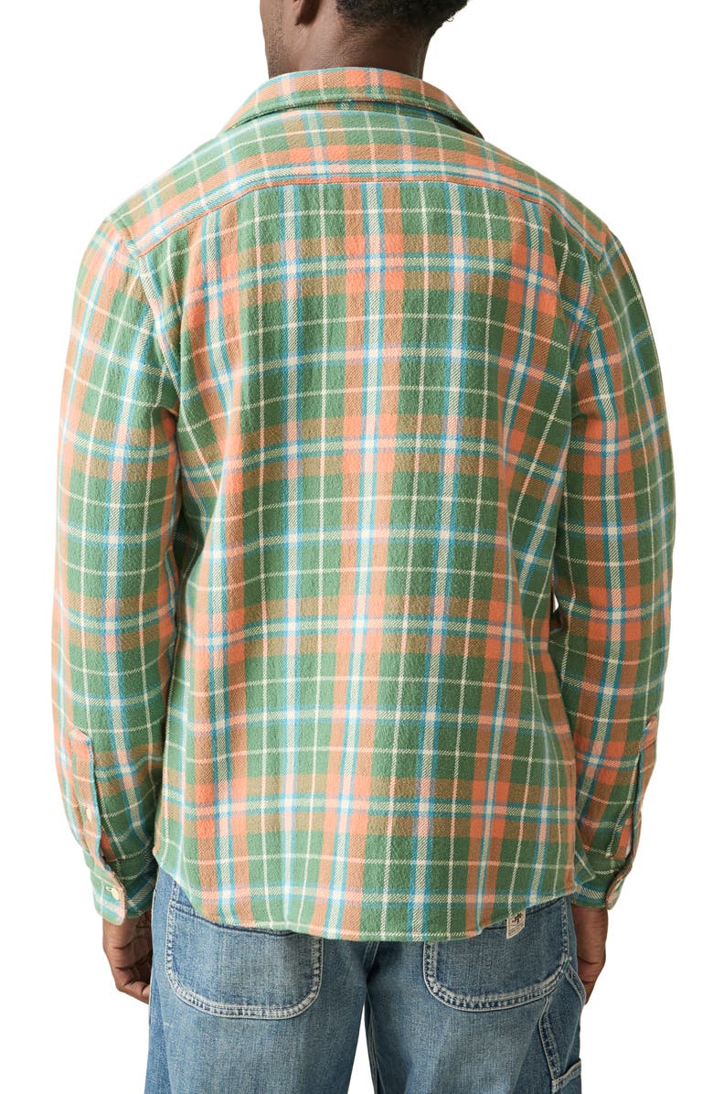 Faherty The Surf Organic Cotton Flannel Button-Up Shirt, Alternate, color, Forest Hollow Plaid