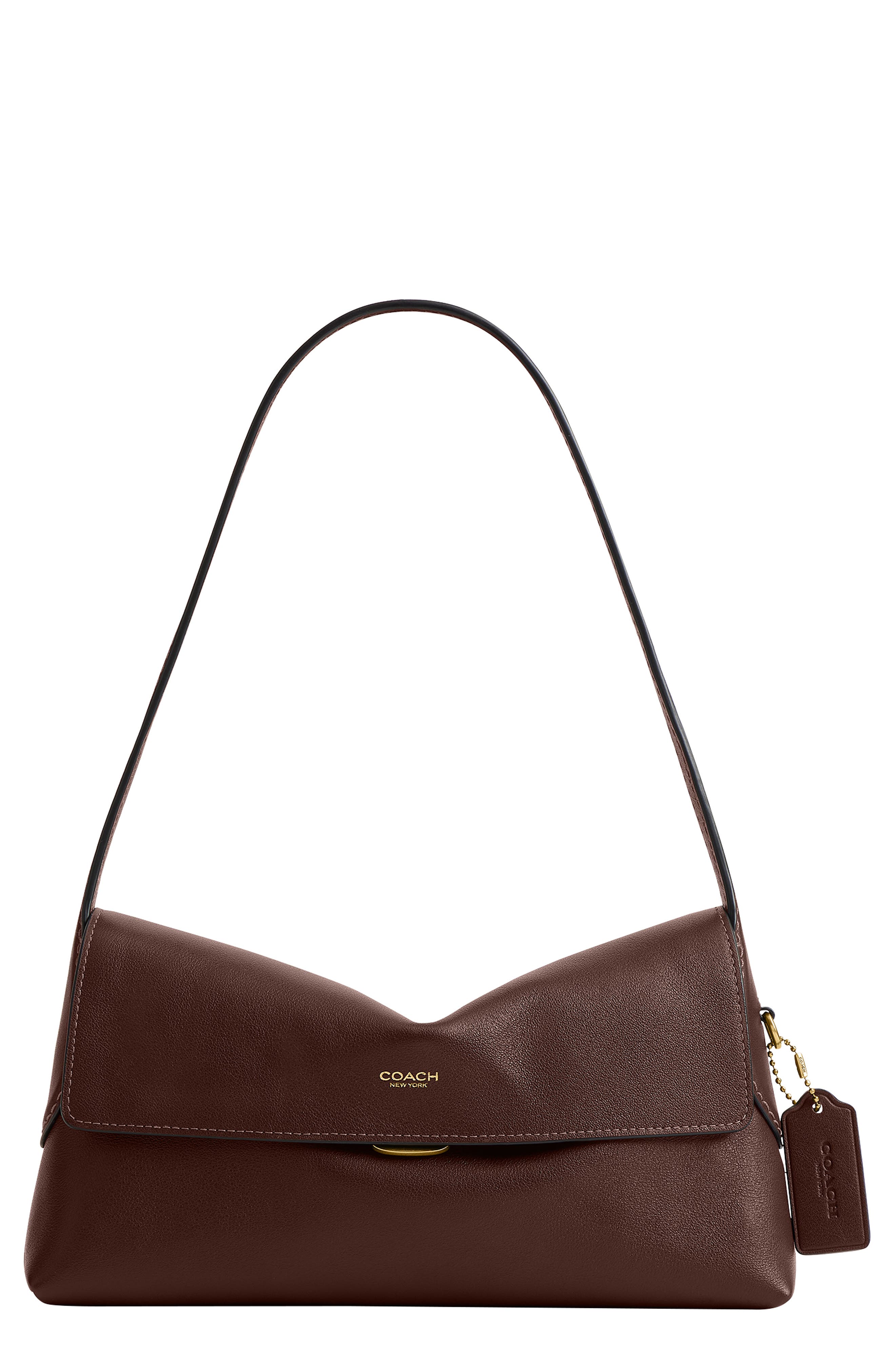 Chelsea 26 Leather Shoulder Bag, Main, color, B4/MAPLE