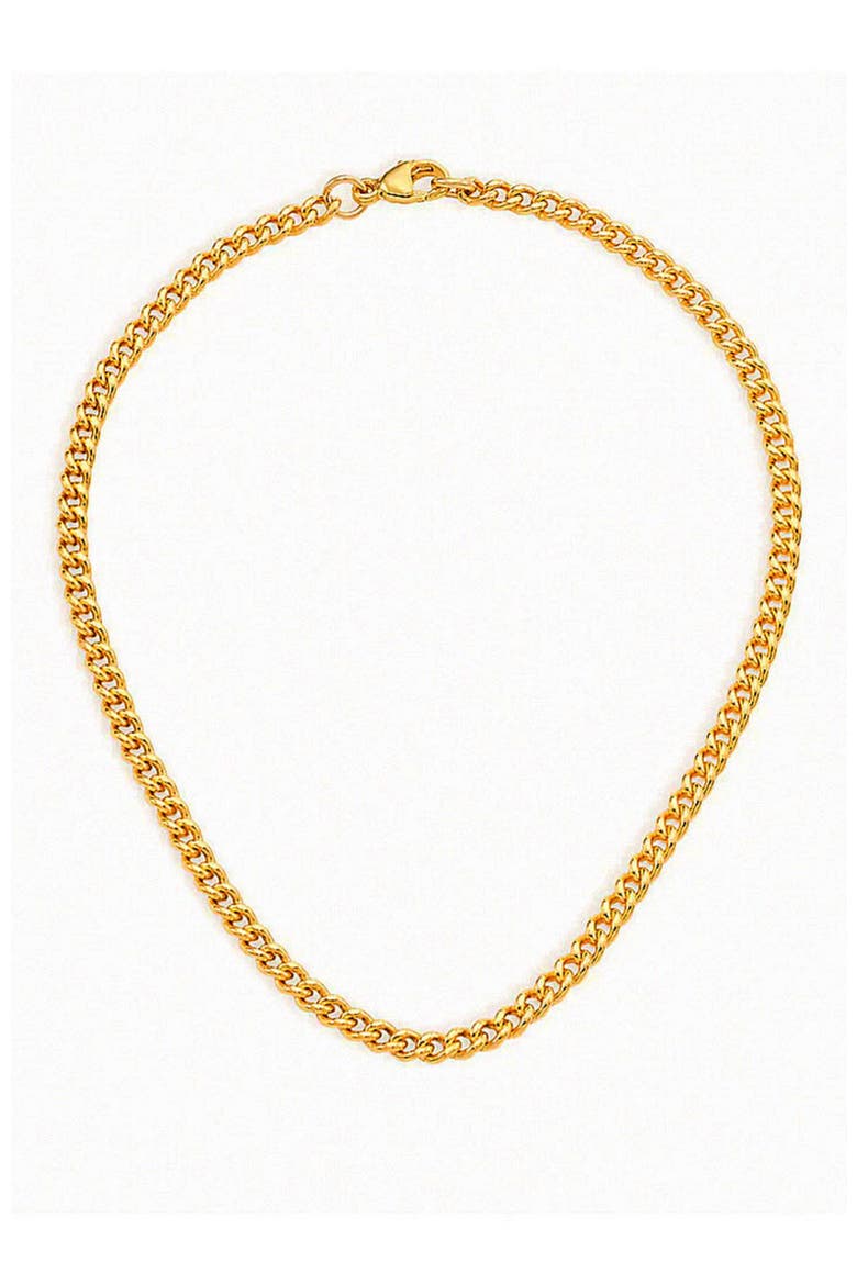 Nola Curb Chain Anklet, Main, color, Gold