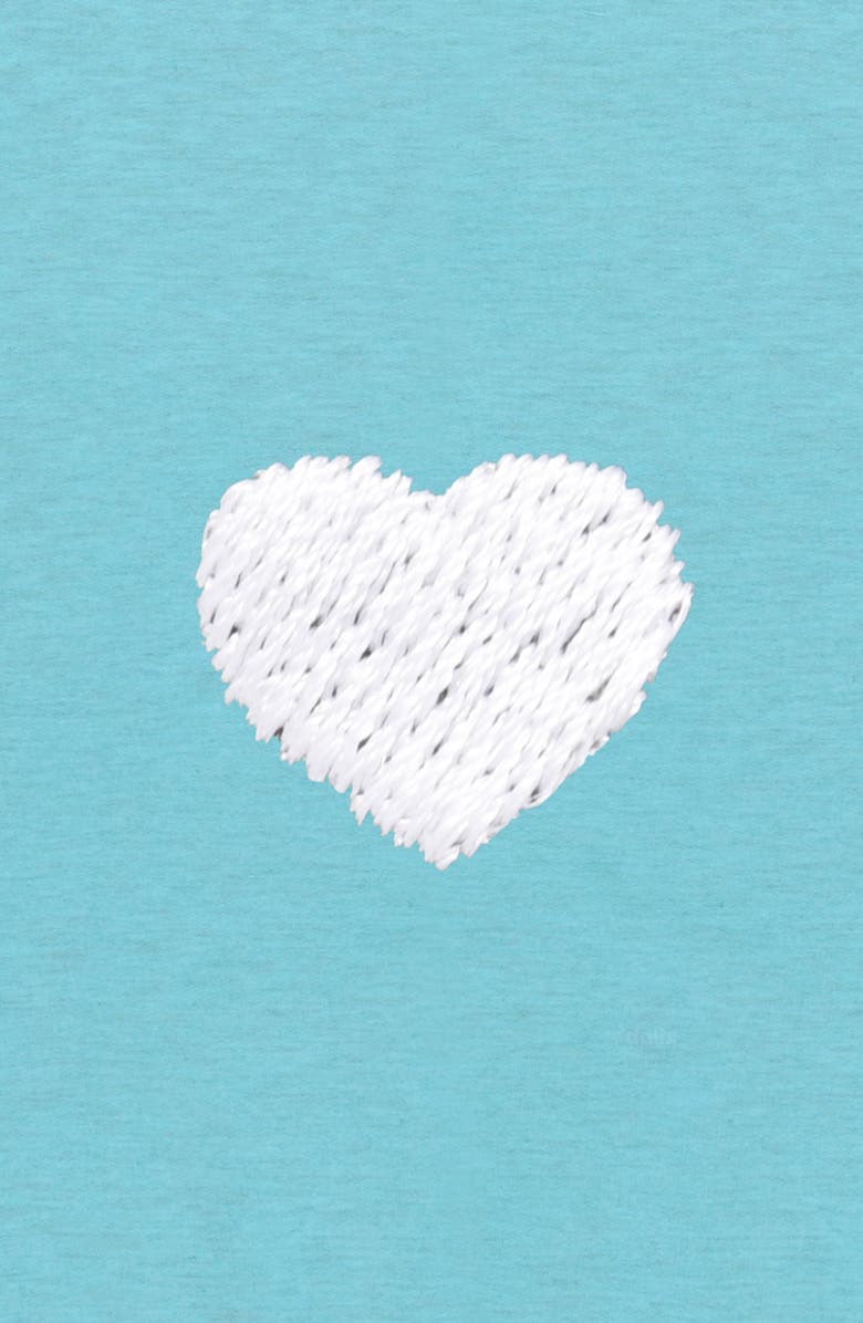 Dalix Womens Lil Heart Midweight Hooded Sweatshirt, Alternate, color, Ocean