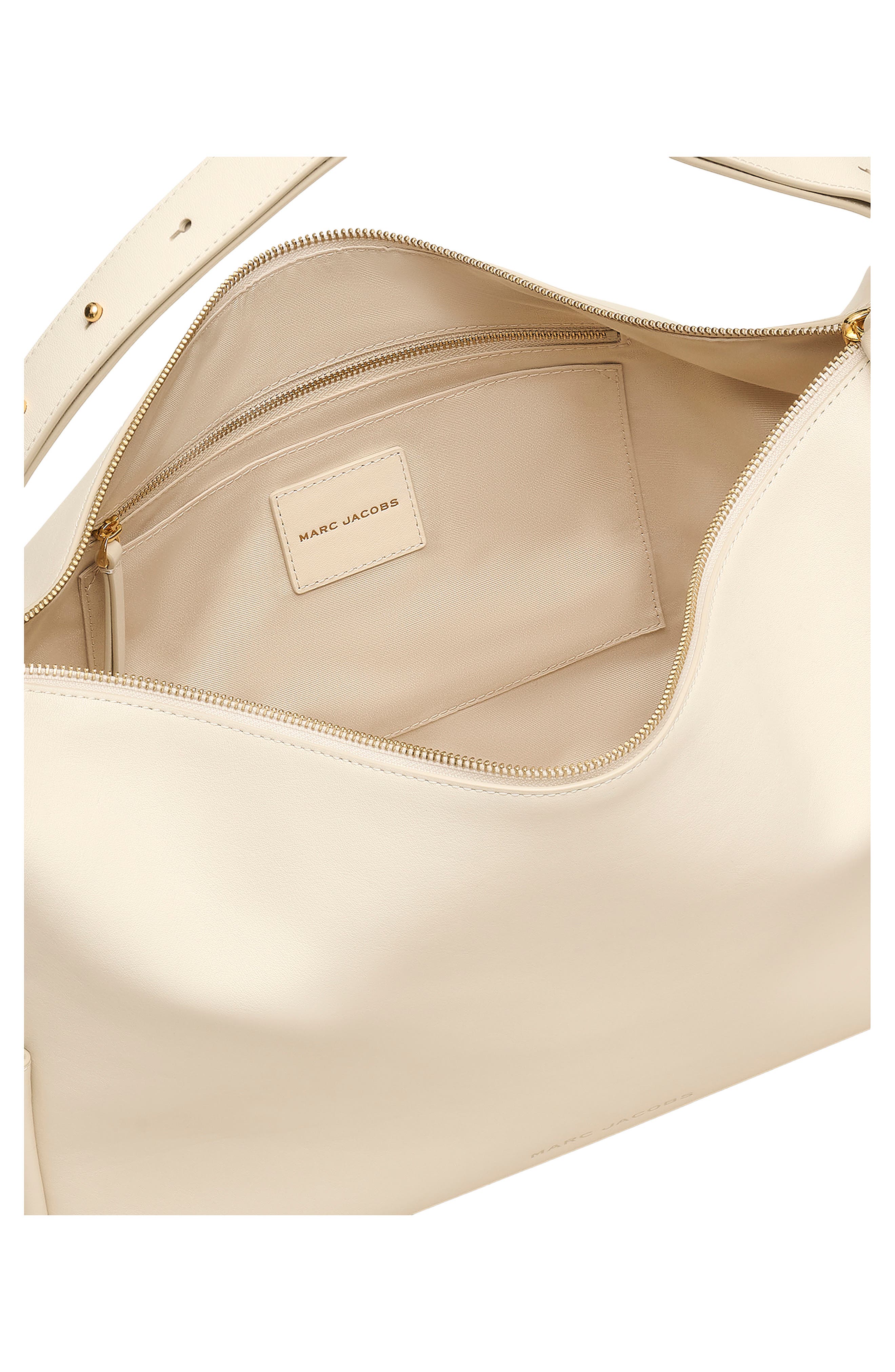 Large Scene Leather Shoulder Bag, Alternate, color, CLOUD WHITE