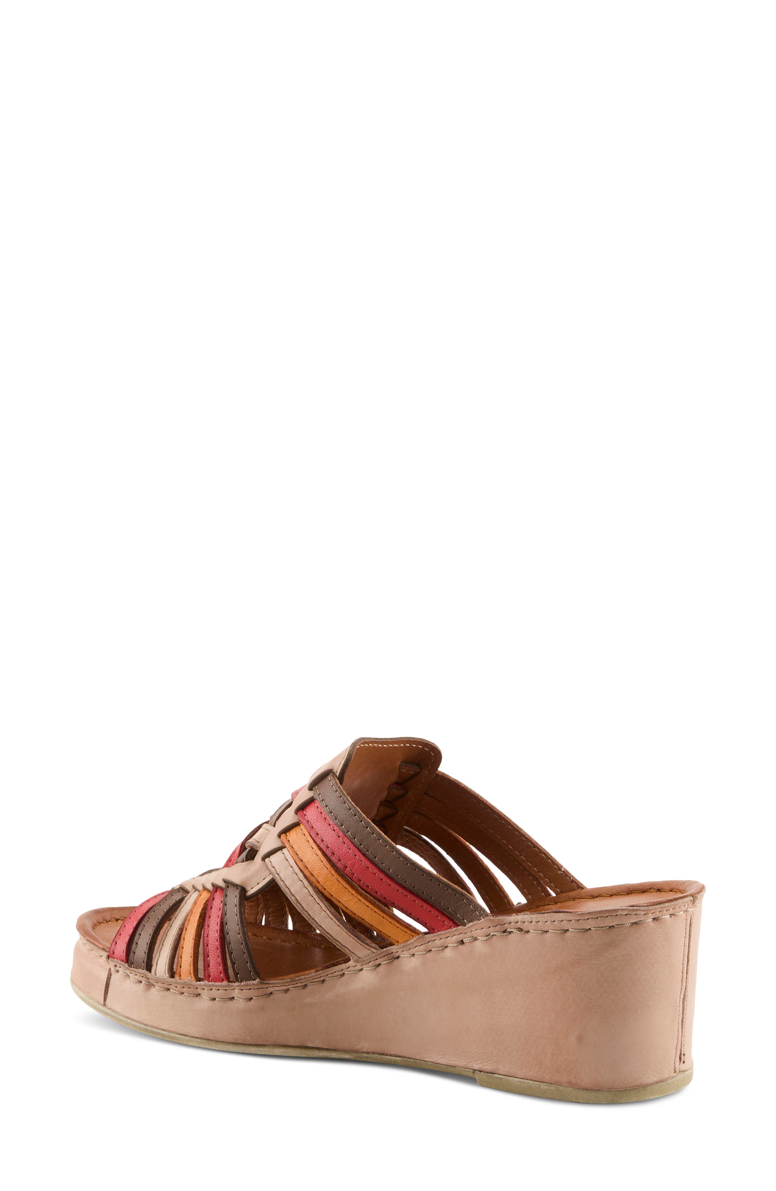 Nokiah Platform Wedge Sandal, Alternate, color, BLUSH MULTI