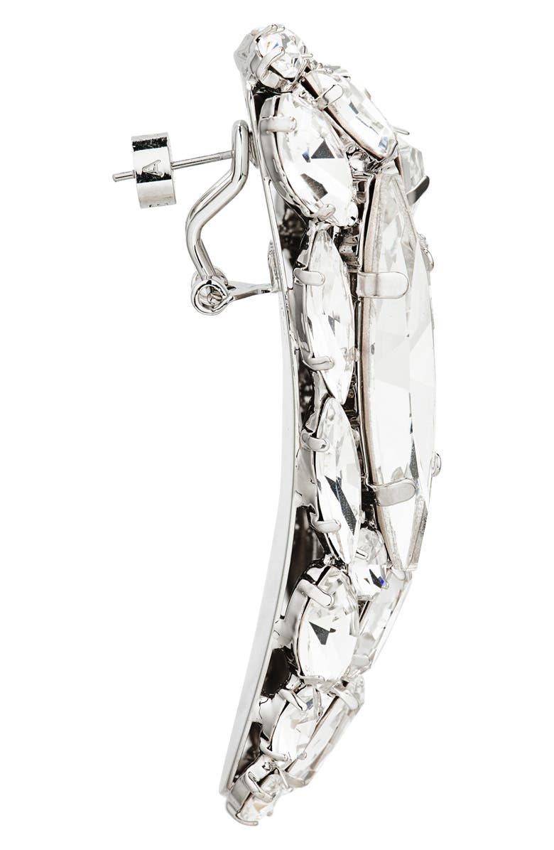 Area Crystal Cluster Tringle Drop Earrings, Alternate, color,