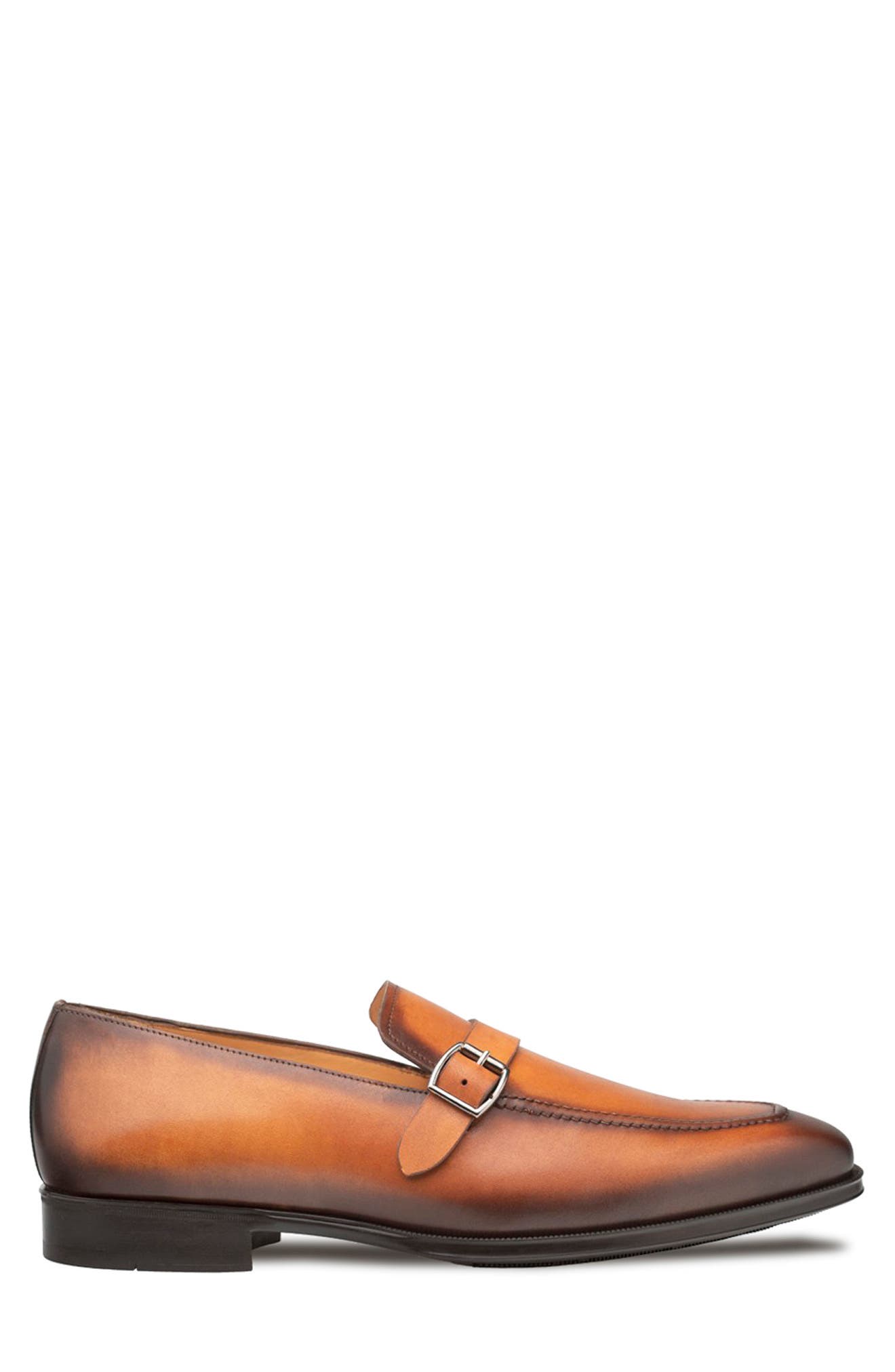 Mezlan Salato Leather Loafer, Alternate, color, Dark Cognac