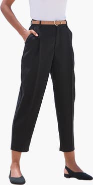 LASCANA Belted Cropped Trousers
