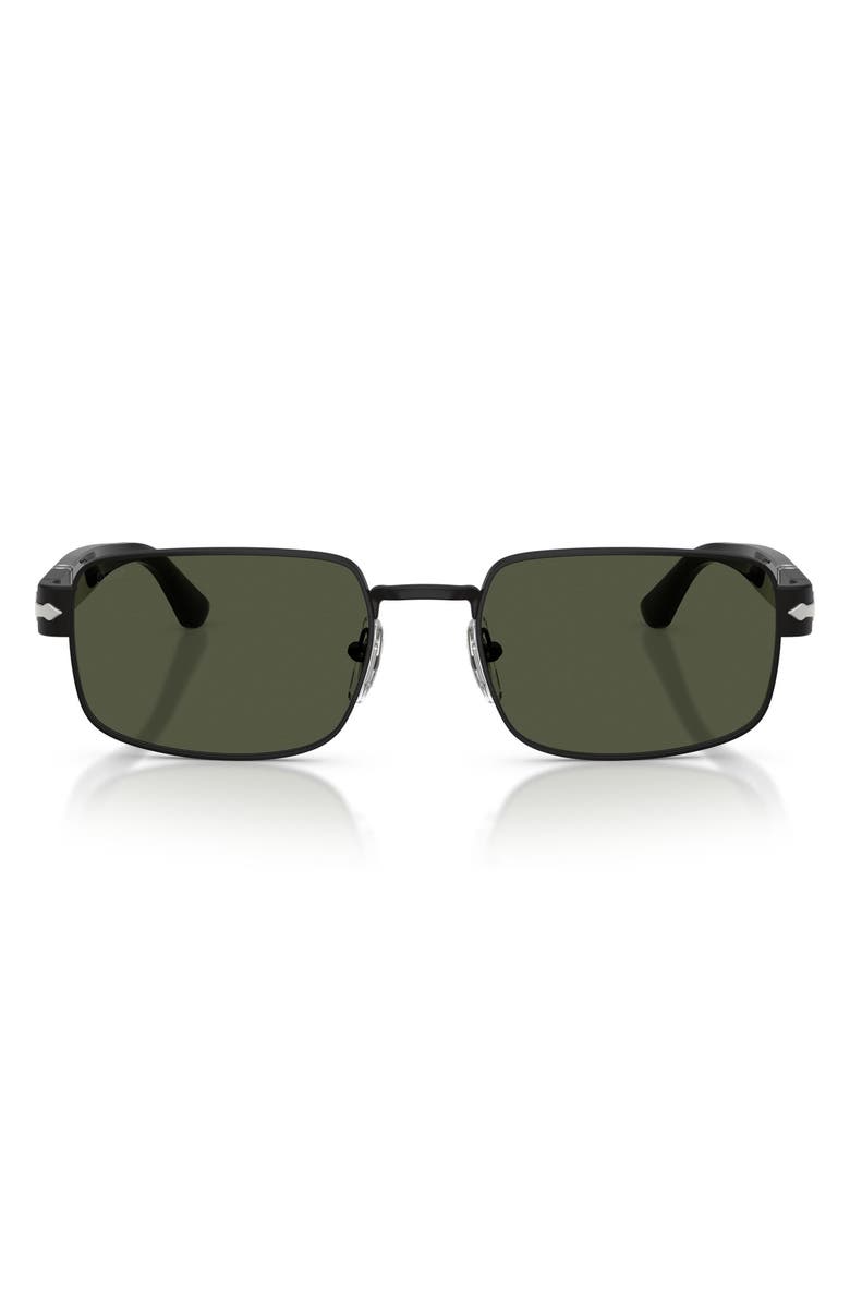 Persol 58mm Pillow Sunglasses, Main, color, Black / Green
