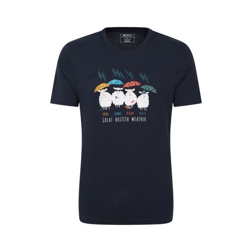 Mountain Warehouse Gender Inclusive Great British Weather Graphic T-shirt In Blue