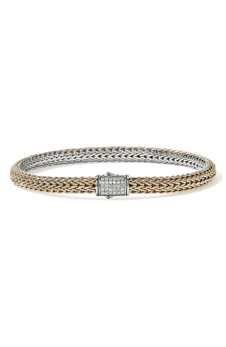 John Hardy Icon Reversible Bracelet, Main, color, Silver And Gold