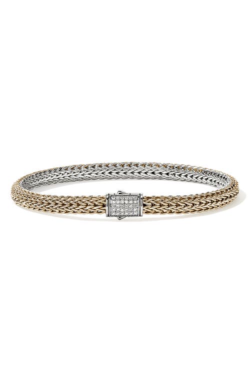 John Hardy Icon Bracelet, Pavé Diamond, 5mm In Gold