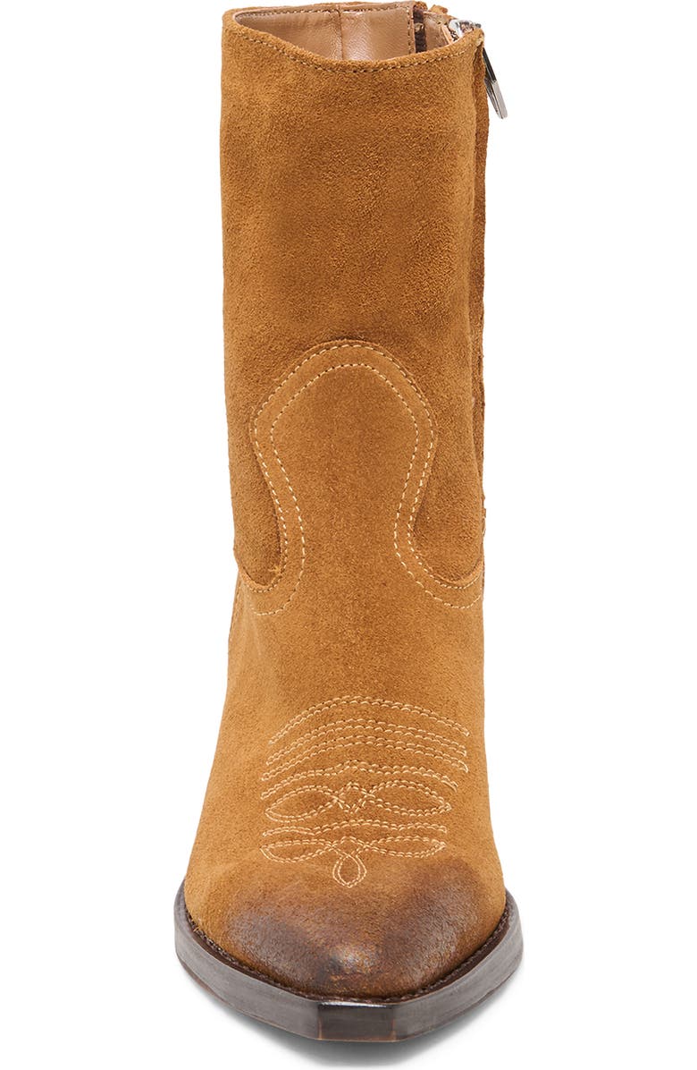 Dolce Vita Klyde Western Boot, Alternate, color, Cognac Suede