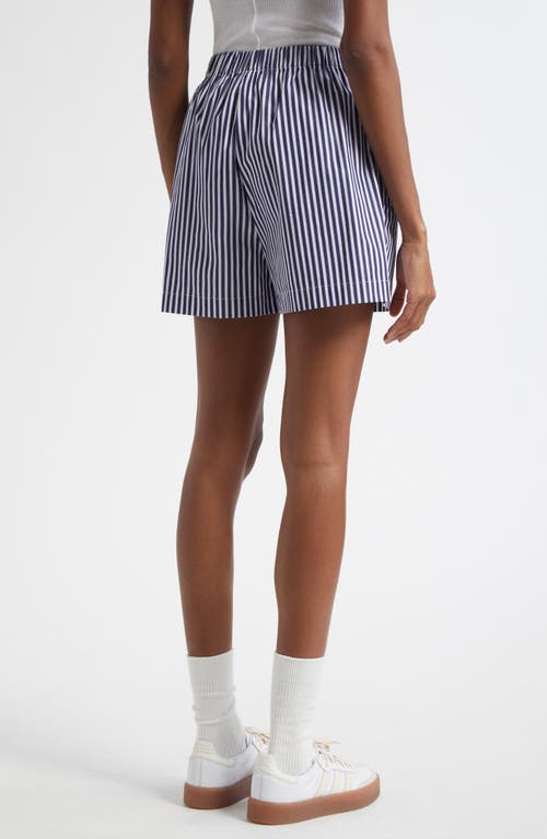 Sporty And Rich Sporty & Rich Vendome Stripe Embroidered Cotton Boxer Shorts