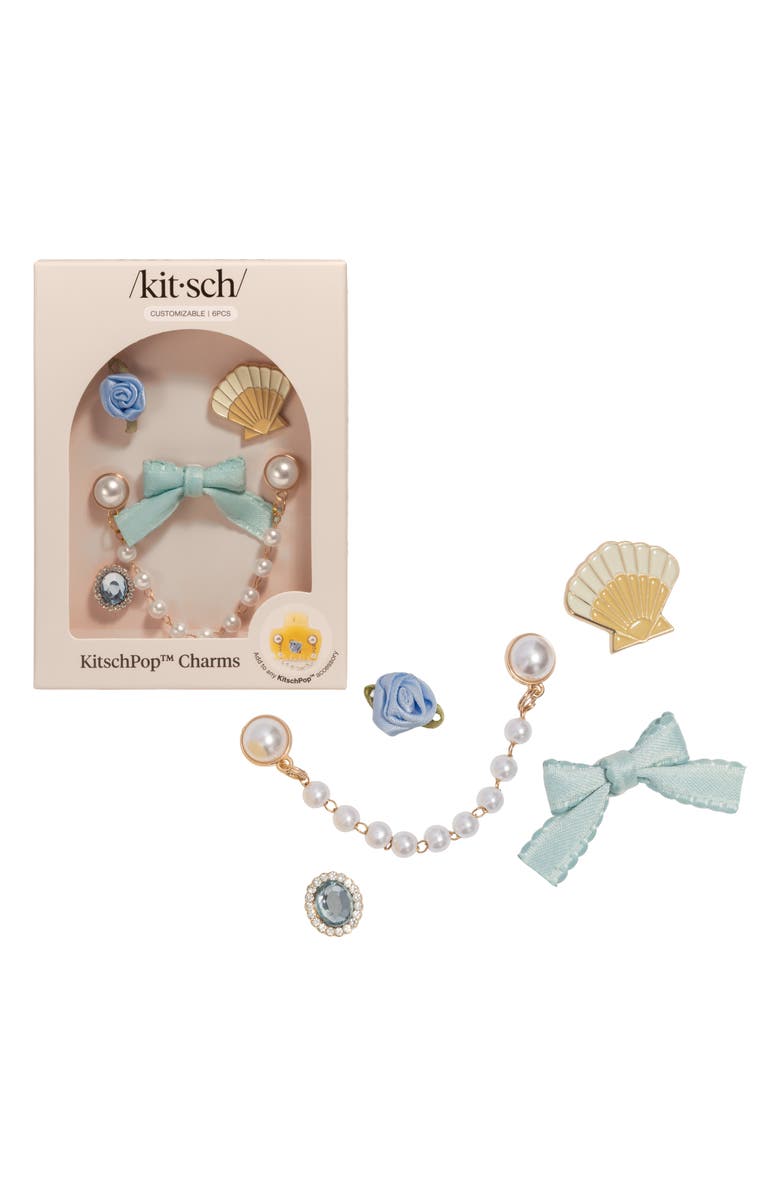 Kitsch Set of 6 KitschPop<sup>™</sup> Clip Charms, Main, color, Coastal