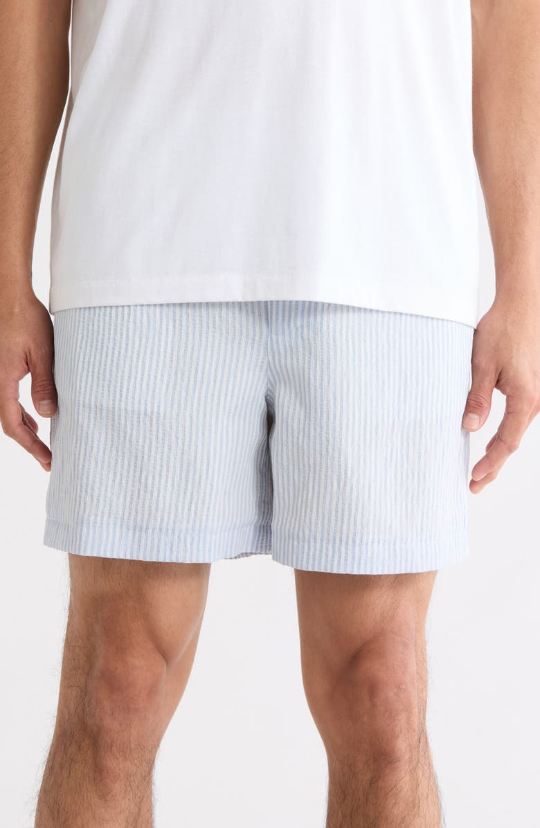FRAME Stripe Shorts, Main, color, Blue Stripe