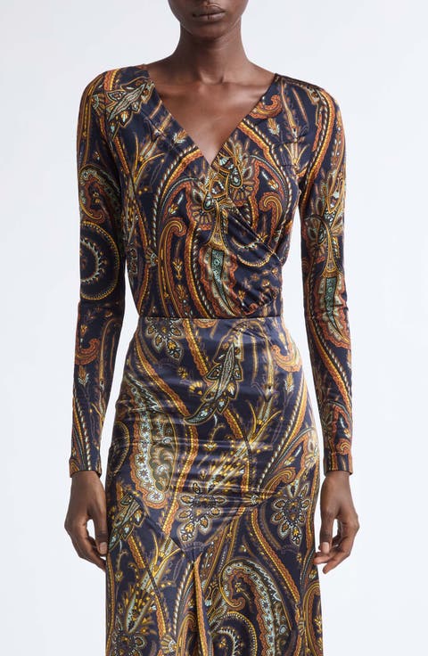 Paisley Wrap Top