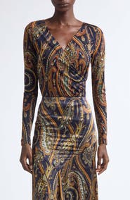 Etro Paisley Wrap Top