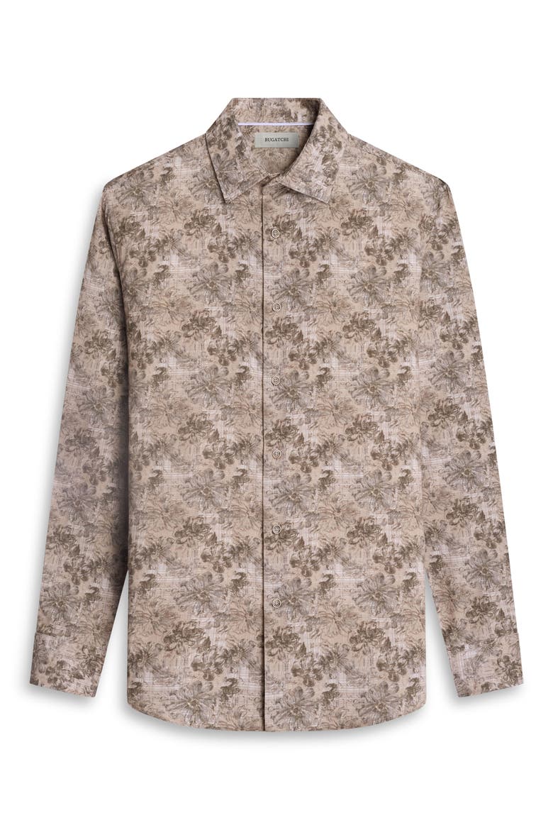 Julian Floral Long Sleeved Button Down Shirt, Alternate, color, GINGER