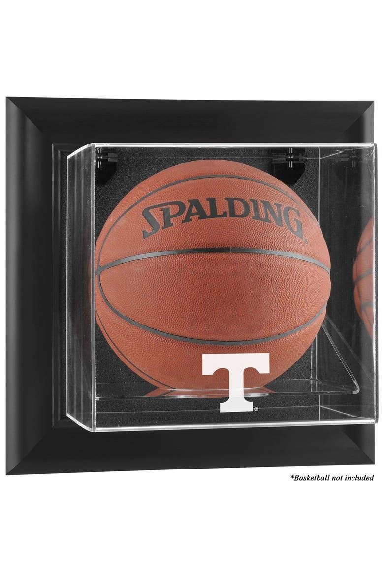 Tennessee Volunteers Black Framed Wall-Mountable Basketball Display Case, Main, color, Black