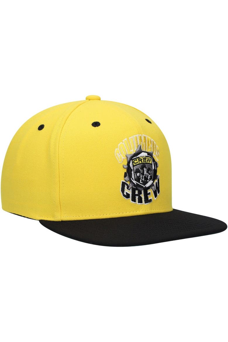 Men's Mitchell & Ness Gold Columbus Crew Breakthrough Snapback Hat, Alternate, color, Gold