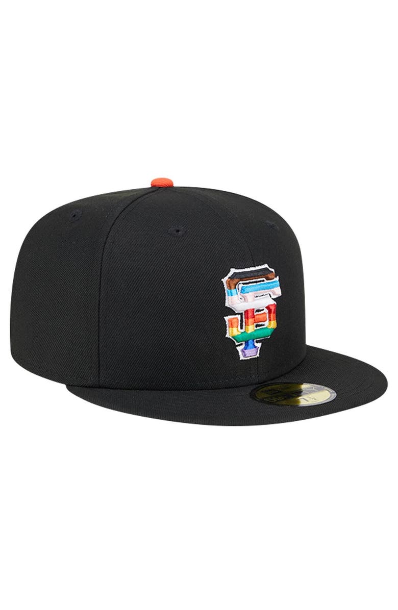 New Era Men's New Era Black San Francisco Giants 2024 Pride On Field 59FIFTY Fitted Hat, Alternate, color, Black