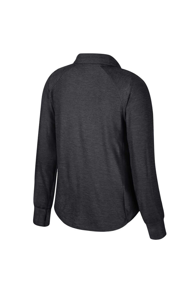Women's Colosseum Black Iowa Hawkeyes Cressida Raglan Half-Snap Top, Alternate, color, Black