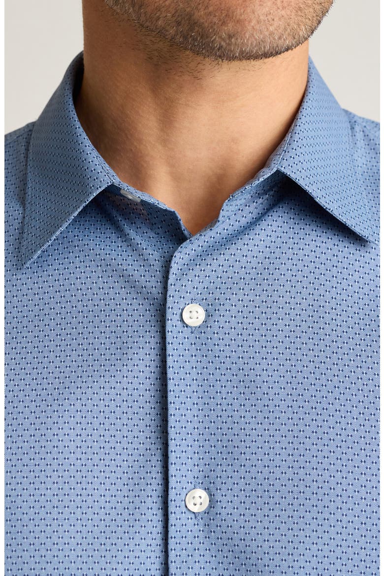 Tech Slim Fit Geo Print Performance Button-Up Shirt, Alternate, color, GREVILLE TEXTURE