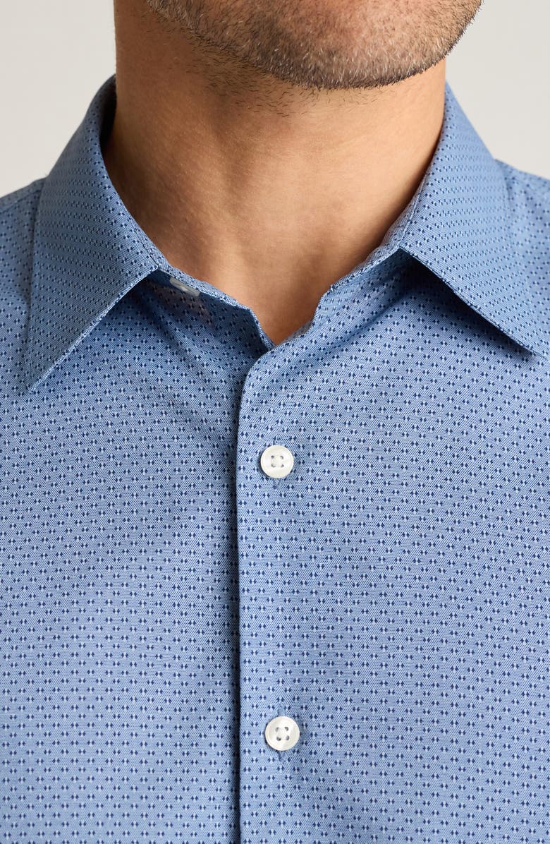Bonobos Tech Slim Fit Geo Print Performance Button-Up Shirt, Alternate, color, Greville Texture
