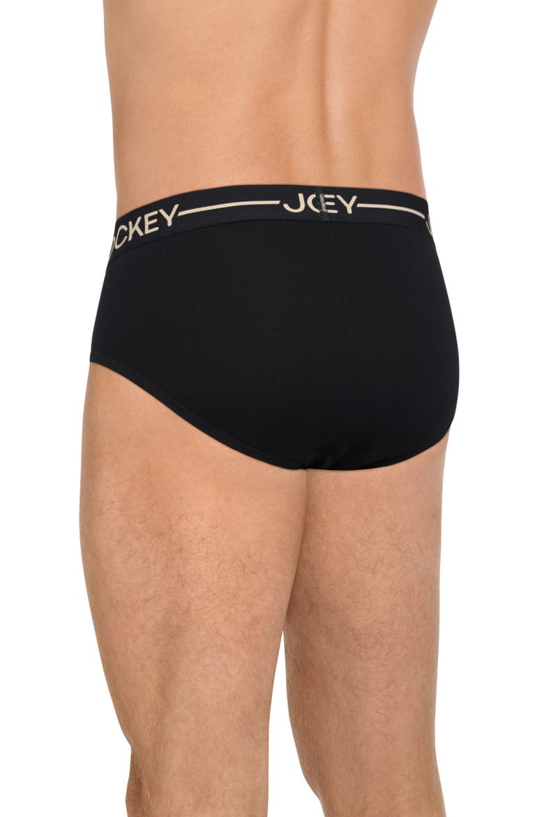 Men's Organic Cotton Stretch Brief - 3 Pack, Alternate, color, Black