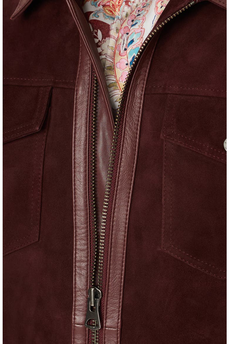 Holmbrook Suede Jacket, Alternate, color, BURGUNDY