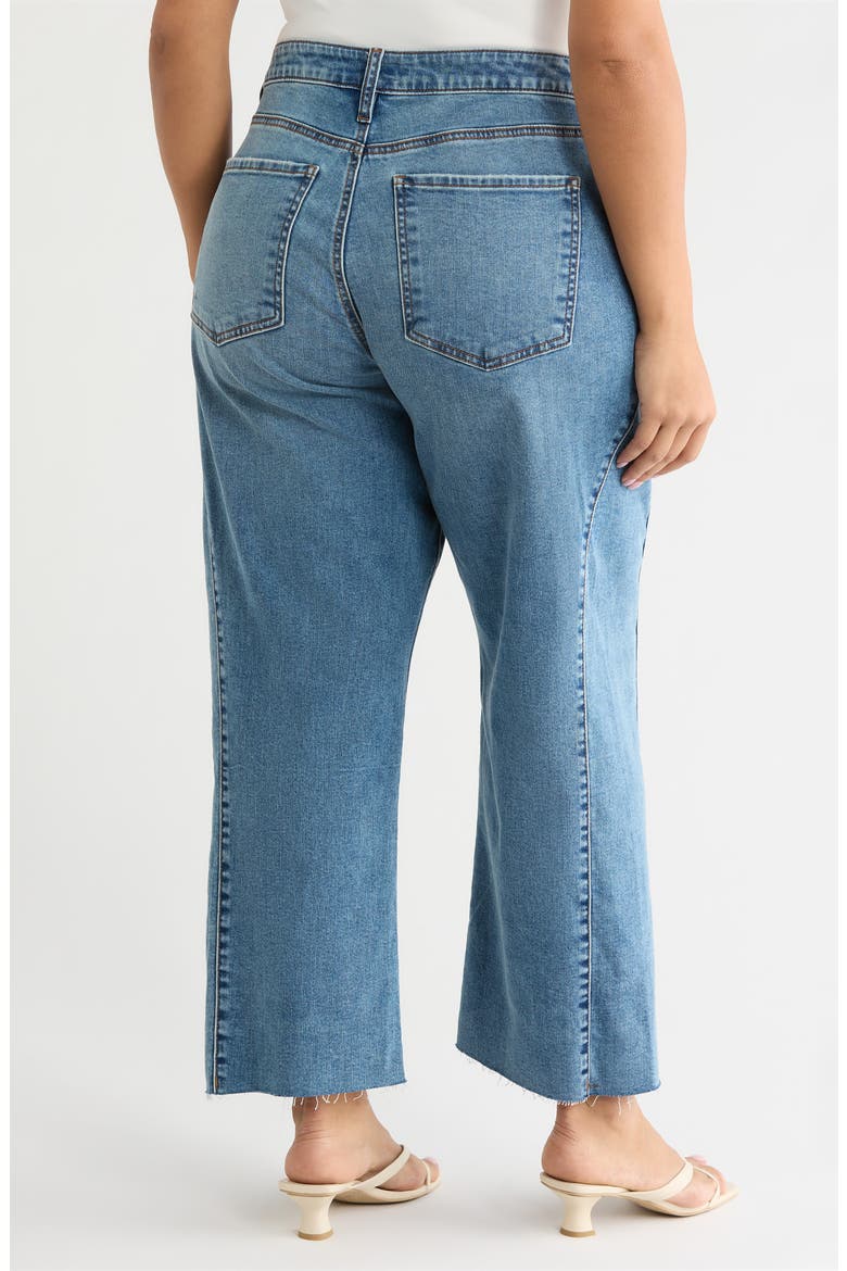 Raw Hem High Waist Wide Leg Jeans, Alternate, color, SYNERGY