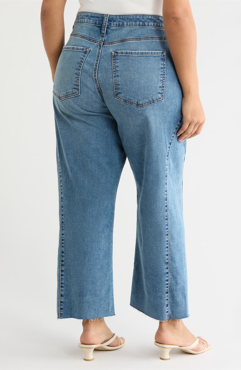 KUT from the Kloth Raw Hem High Waist Wide Leg Jeans, Alternate, color, Synergy