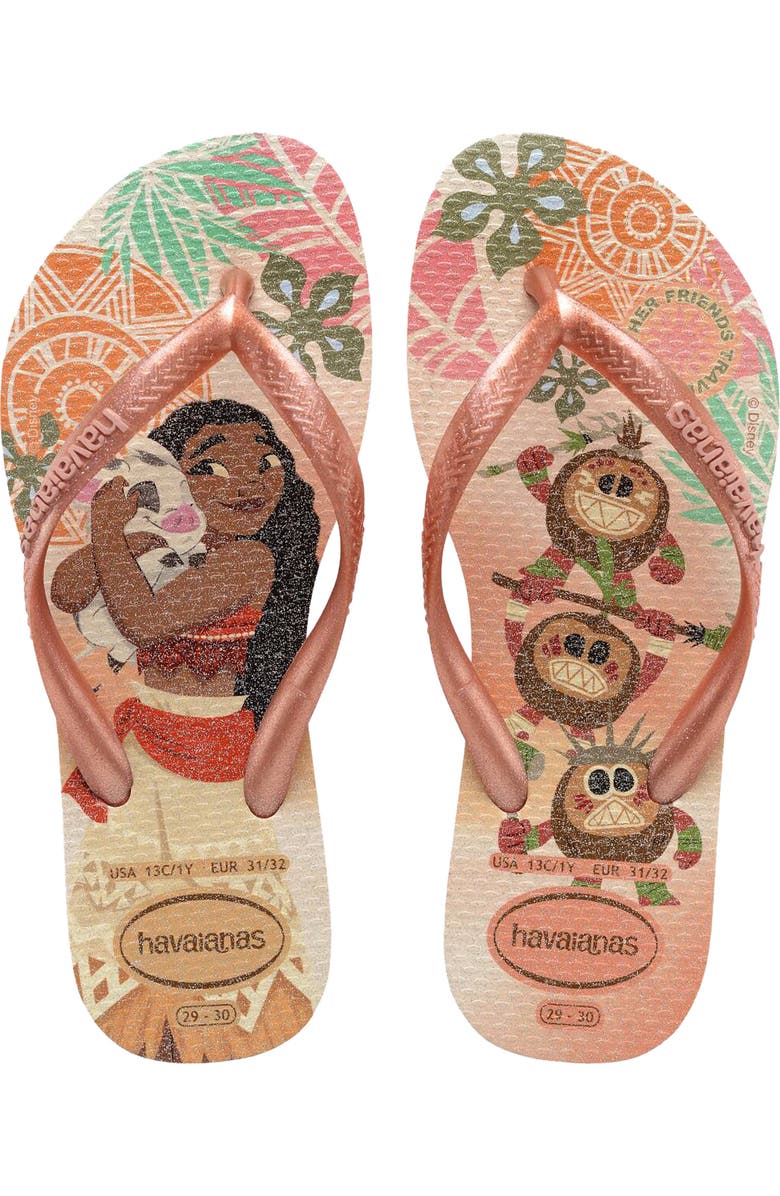 Havaianas Disney Princess Flip Flop, Alternate, color, Pink Clay