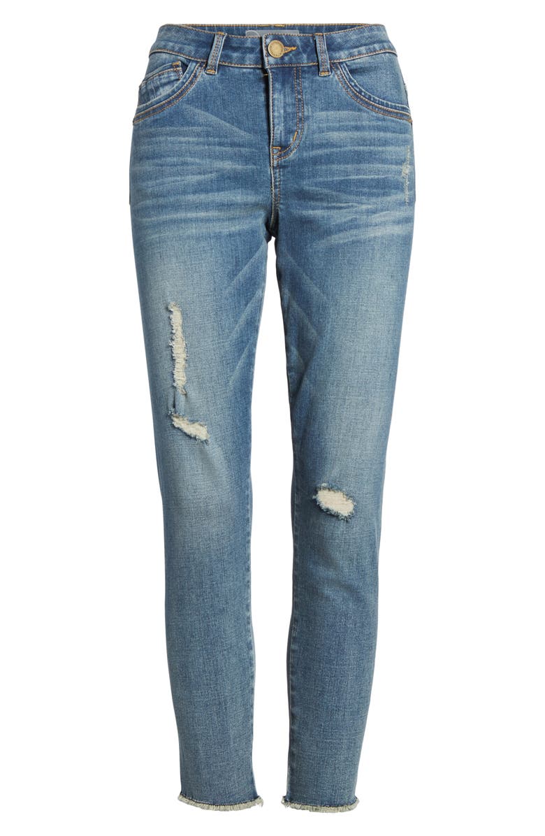 Wit & Wisdom Ripped Seamless Ankle Jeans, Alternate, color, 