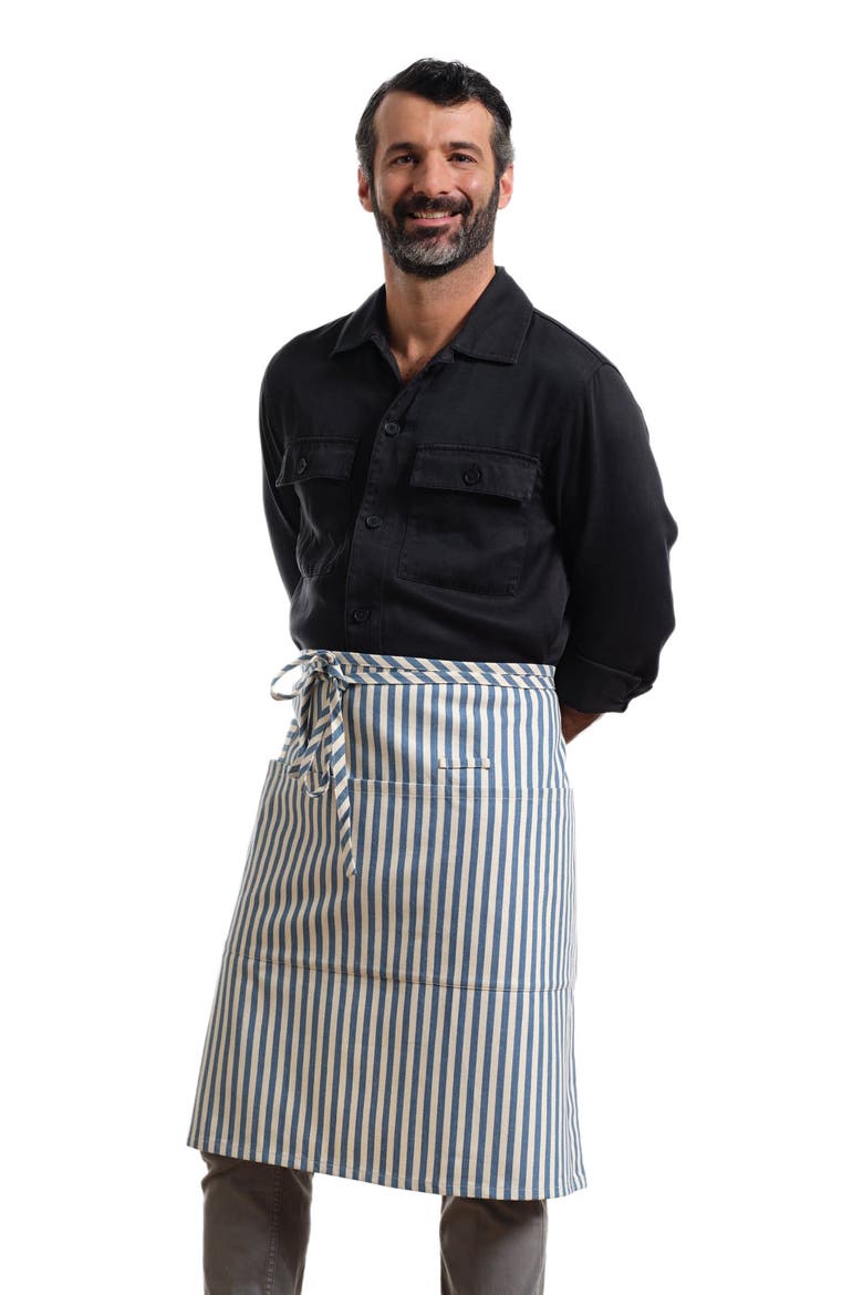 Bistro Apron with Pockets - Striped, Main, color, Blue