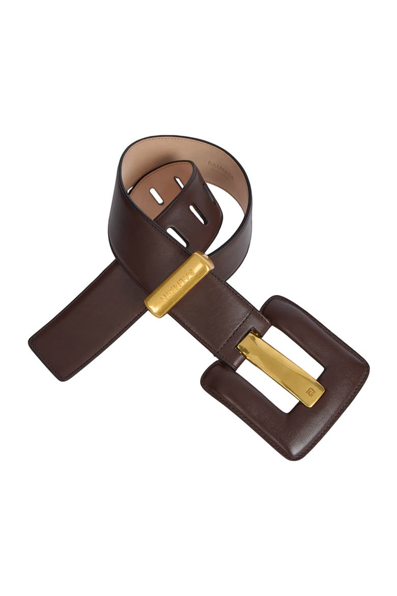 Anthem Large Smooth Leather Belt, Alternate, color, dark brown