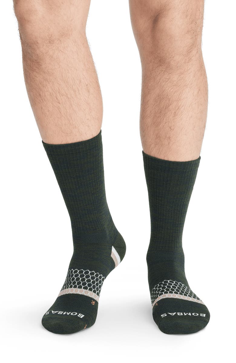 Bombas Randomfeed Stripe Performance Crew Socks, Alternate, color,