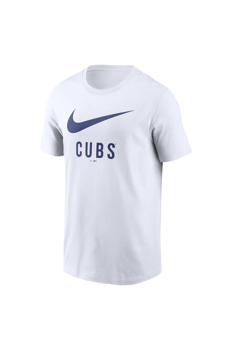 Men's Nike White Chicago Cubs Swoosh T-Shirt, Alternate, color, White