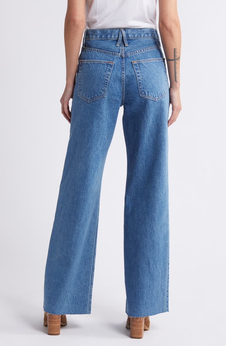 SLVRLAKE Grace Raw Hem Wide Leg Jeans, Alternate, color, 