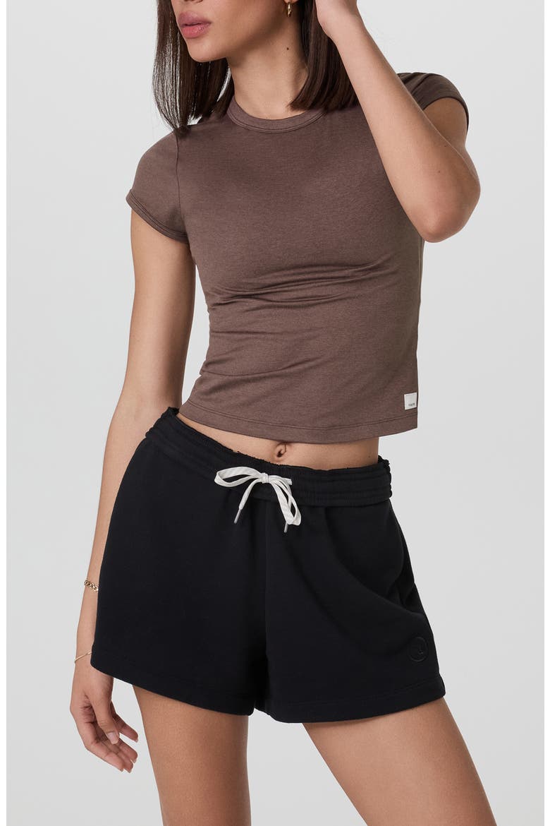 Halo Baby Tee, Main, color, CHOCOLATE MILK HEATHER