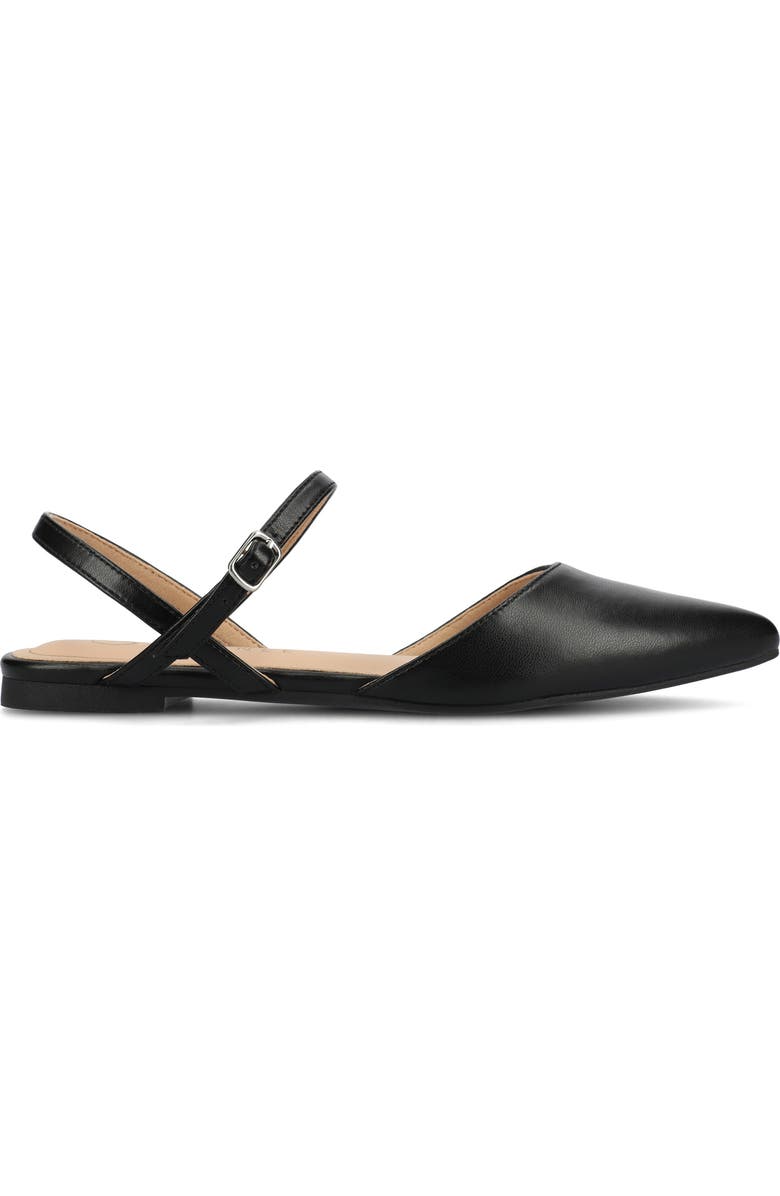 Journee Collection Martine SuperNatural Shades Slingback Flat, Alternate, color, Black