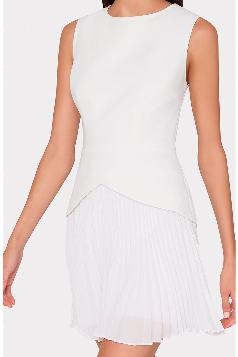 Haddy Pleated Minidress, Alternate, color, ECRU