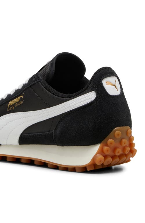 Puma Kids' Easy Rider Sneaker In Black- White