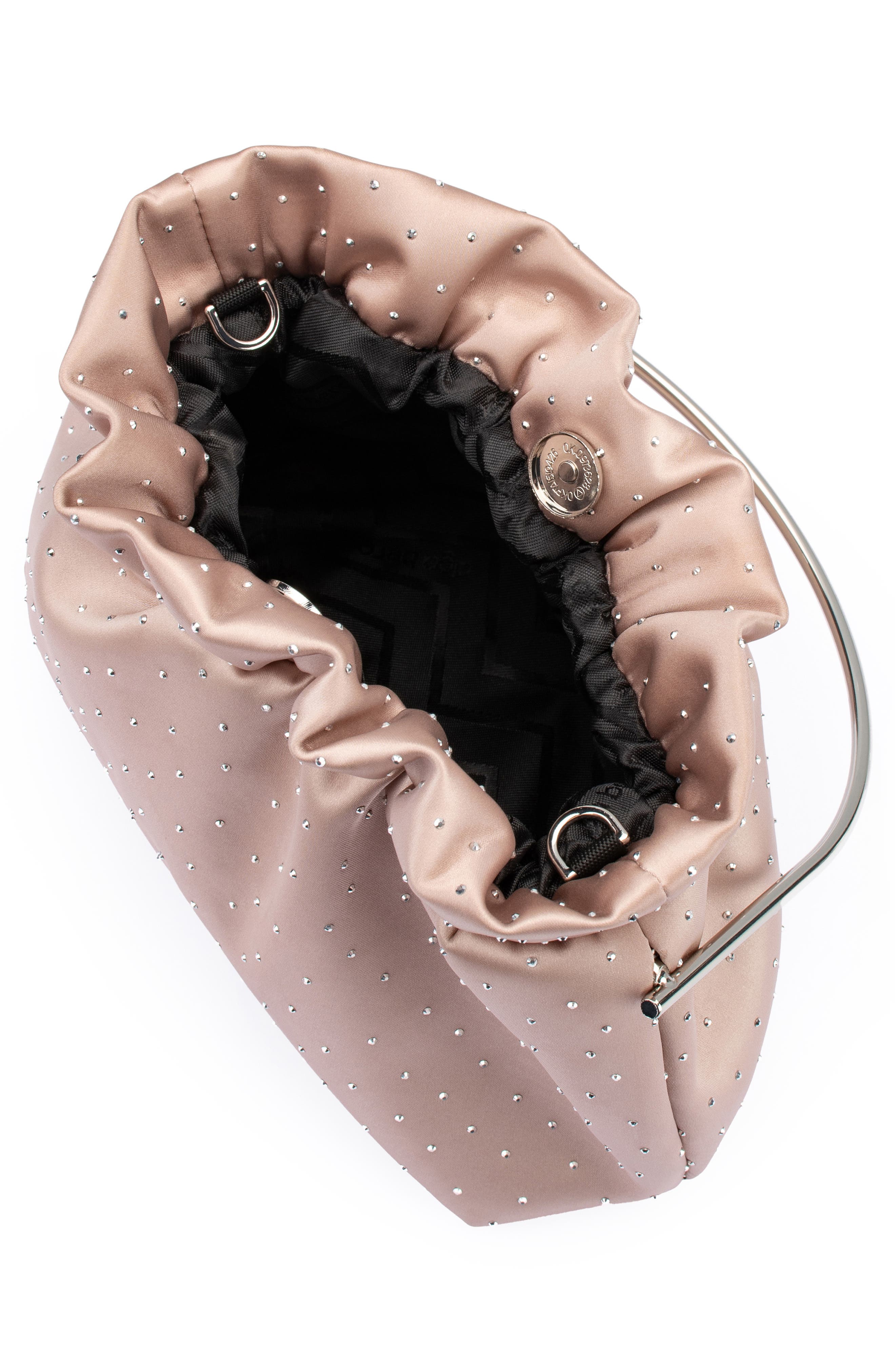 Olga Berg Archie Top Handle Clutch, Alternate, color, Taupe