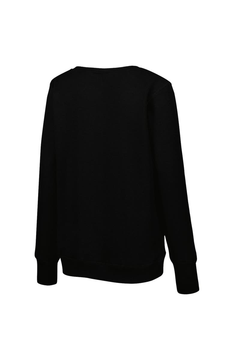 CUCE Women's Cuce Black Tennessee Titans Sequin Logo V-Neck Pullover Sweatshirt, Alternate, color, Black