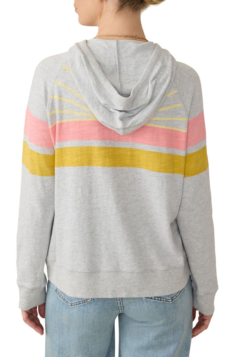 Sunwashed Stripe Slub Organic Cotton Hoodie, Alternate, color, GOLDEN SUNSET STRIPE