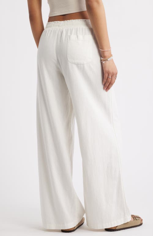 Bp. Linen Beach Pants In White Blanc