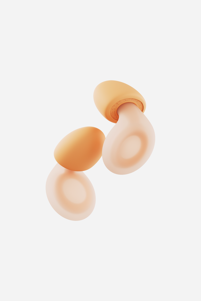 Dream Silicone/Memory Foam Earplugs for Sleep Comfort, Main, color, Peach