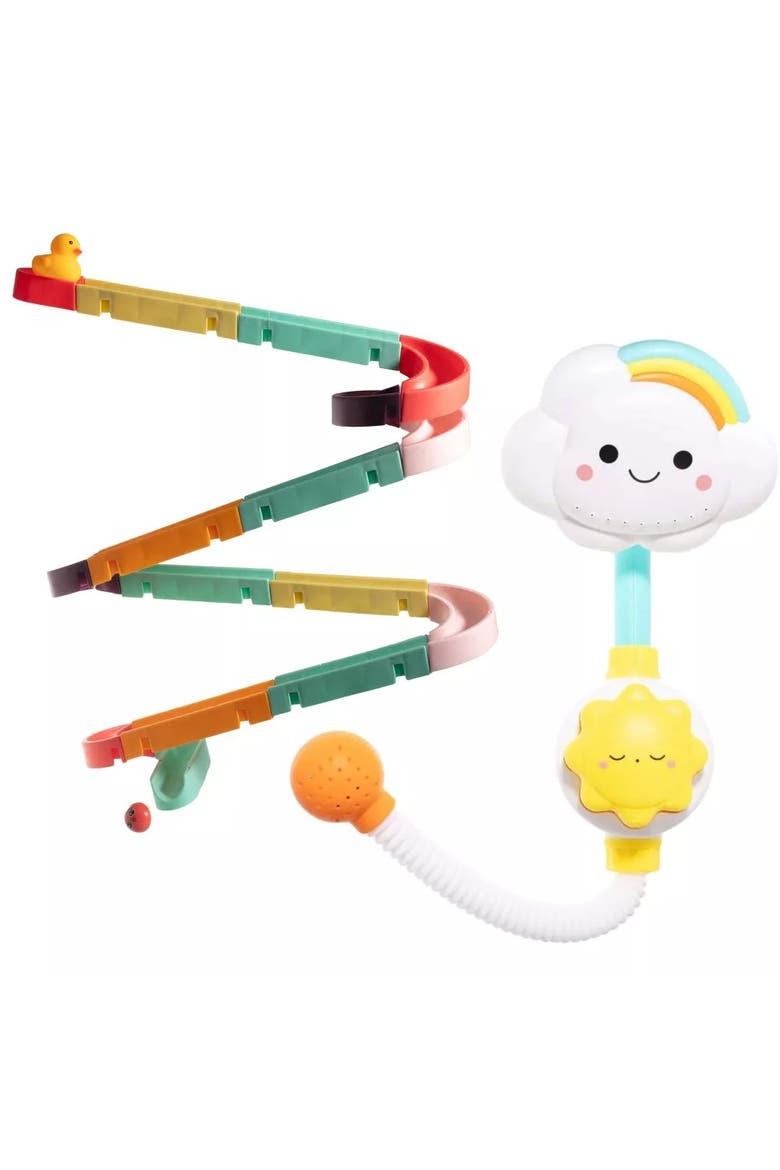 Interactive Durable Bathtub Slide and Sprayer Toy Set, Alternate, color, Multicolor
