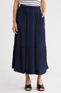 T Tahari Textured Tiered Skirt